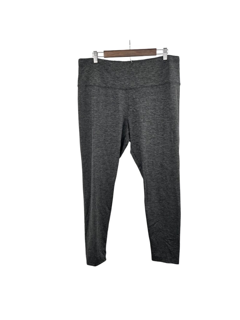 Style & Co Sport Womens Ankle Leggings Heather Gray Size 2X